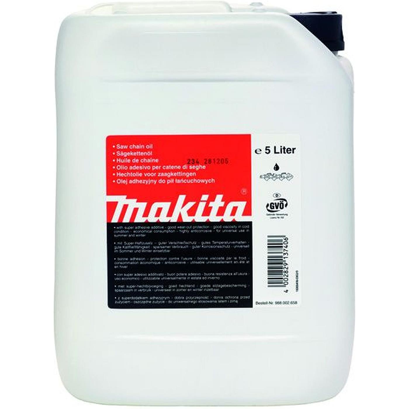 Makita Mineral Plus Sägekettenöl, Haftöl, Kettenöl, Kettensägenöl,  Kettensäge 5 Liter