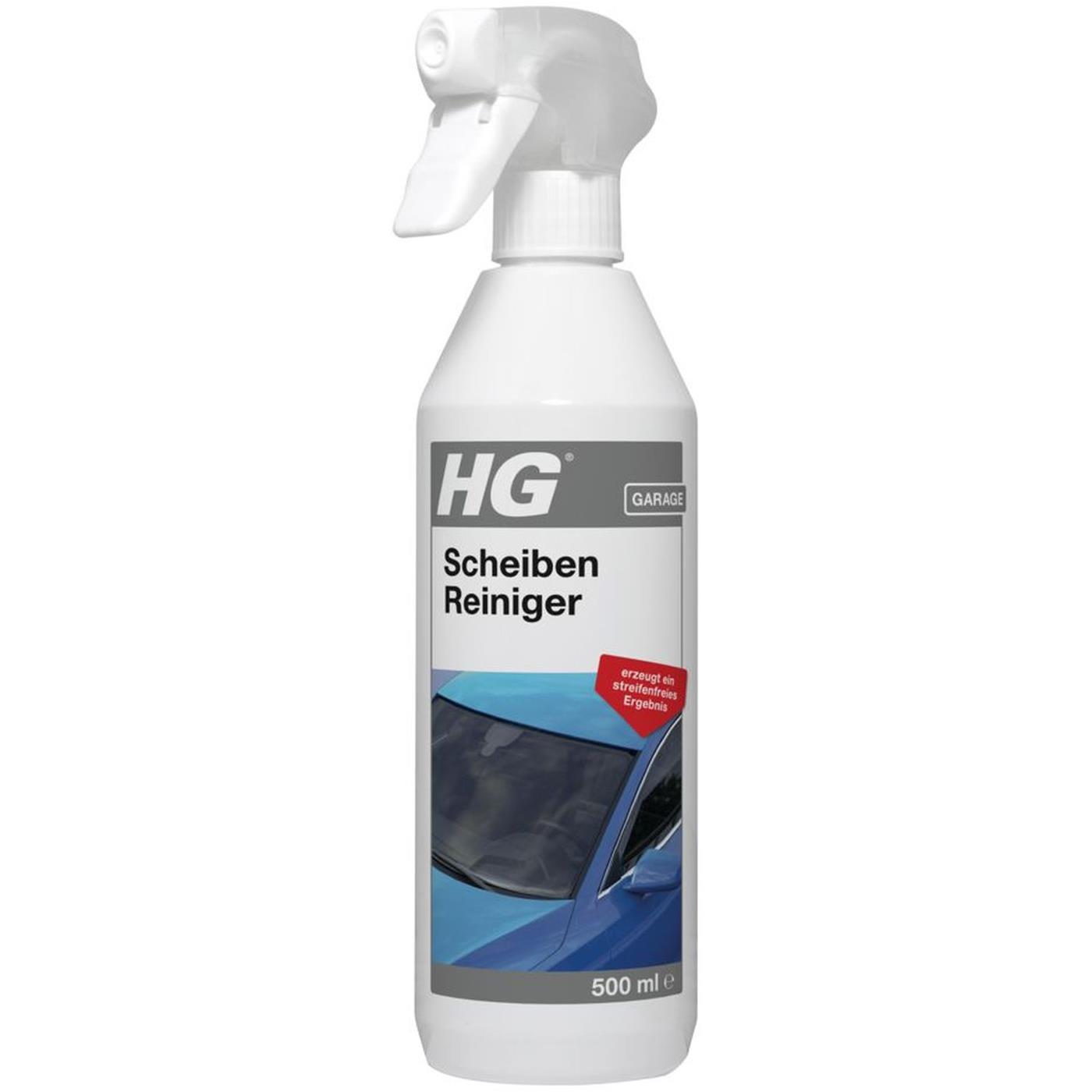 HG KFZ Scheibenreiniger Spray für das Auto, PKW, KFZ, für die Auto Scheibe,  Reinigungsmittel 500 ml