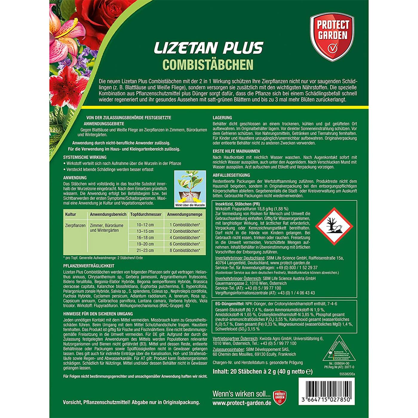 Protect Garden Lizetan Plus Combistäbchen 20 Stück