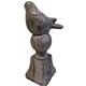 Vogel Terracotta braun rustikal a.Fuß 14,5x11x32cm