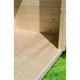 Karibu Gartenhaus Walsrode 2 (213x217 cm) terragrau Set mit Anbaudach, Boden & Dachfolie